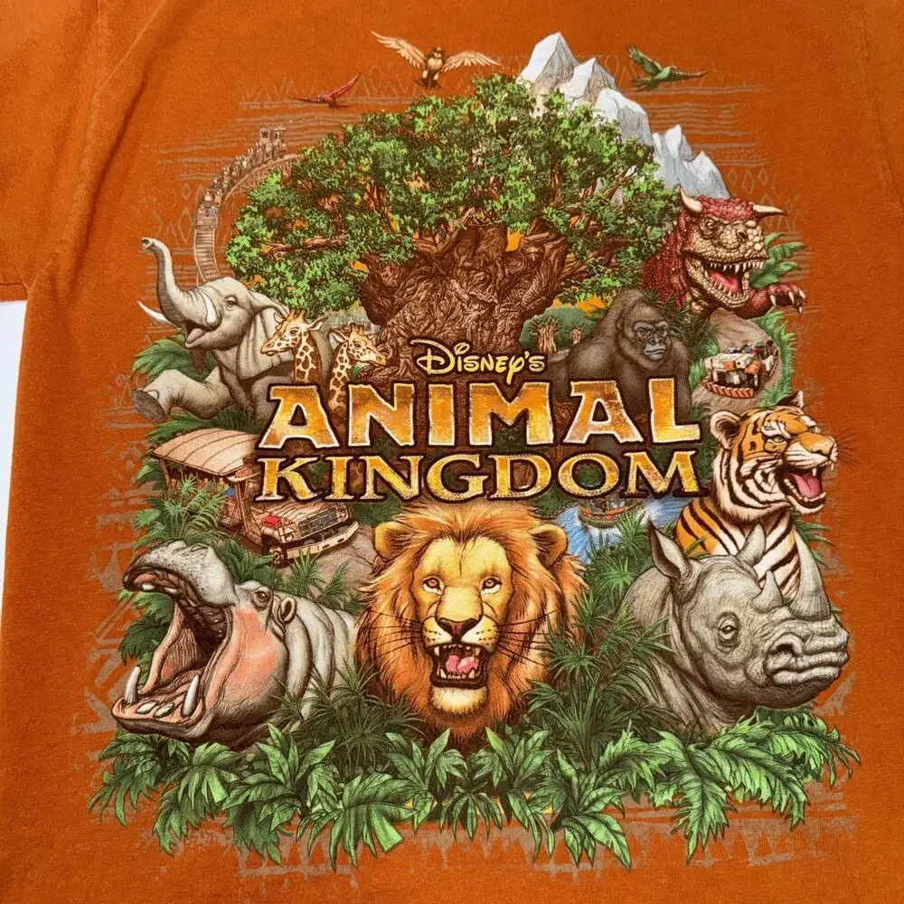 2000s Disney ANIMAL KINGDOM Logo T Shirt Size: S - Picture 7 of 9
